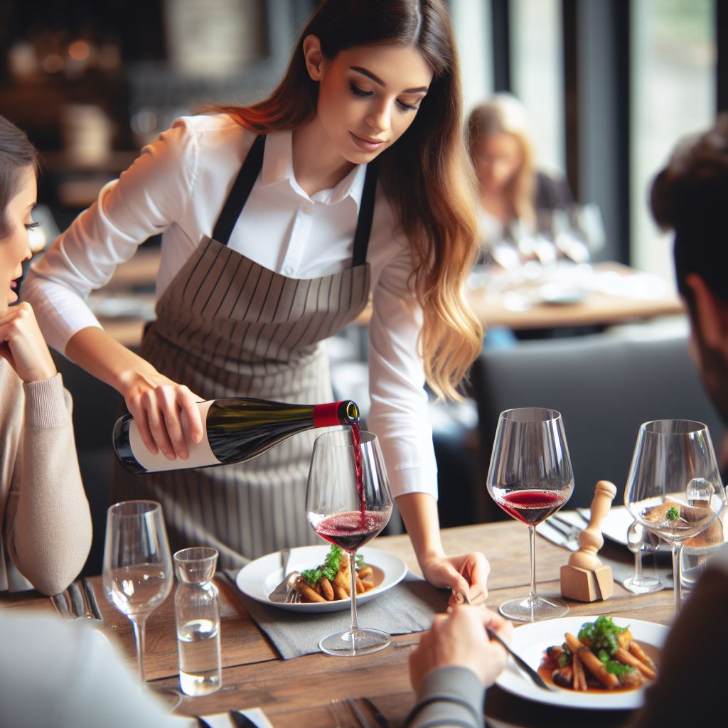 Copa de vino tinto acompañando un plato de carne roja, maridaje perfecto